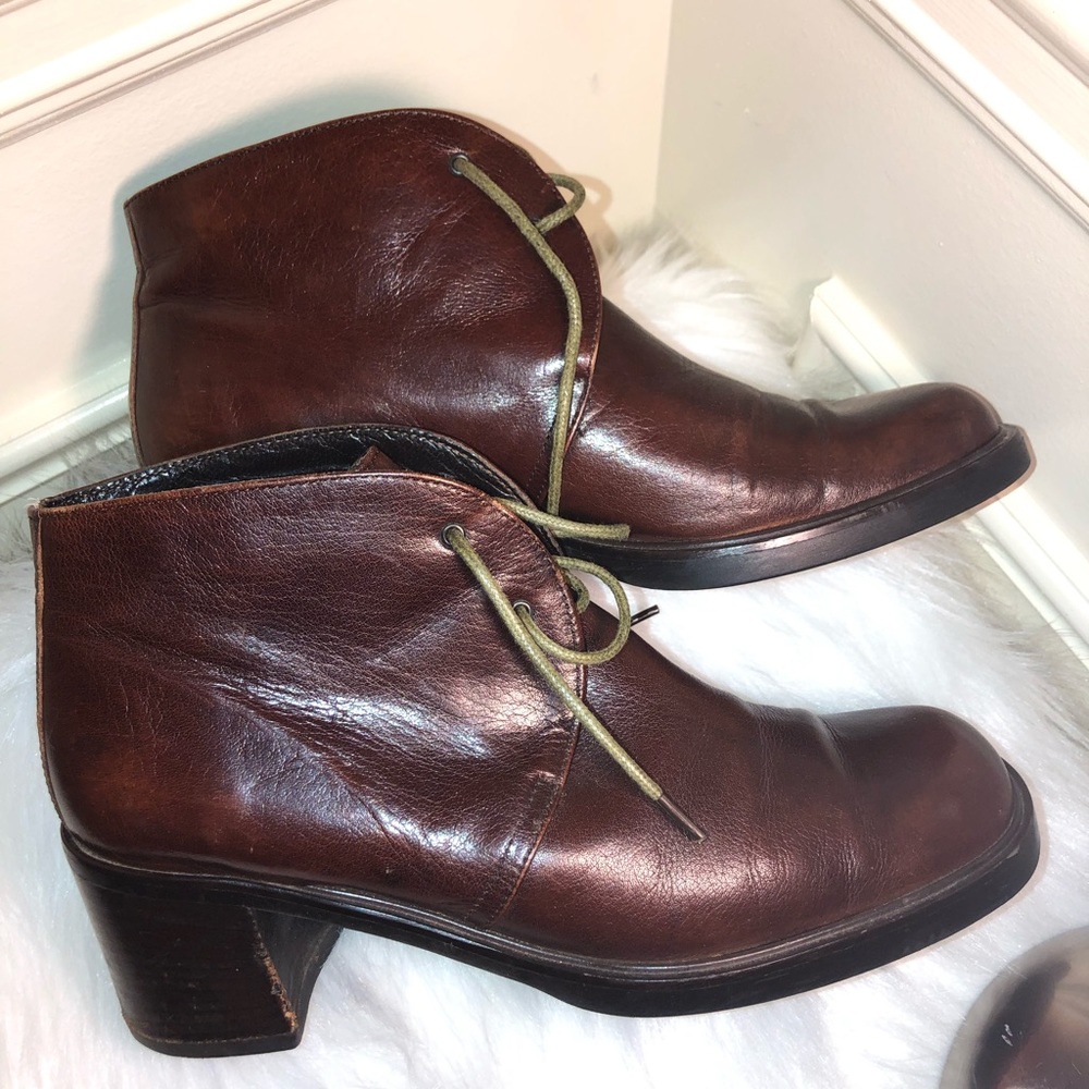 JOAN&DAVID WOMEN’S ANKLE BOOTS BROWN SIZE 38.5